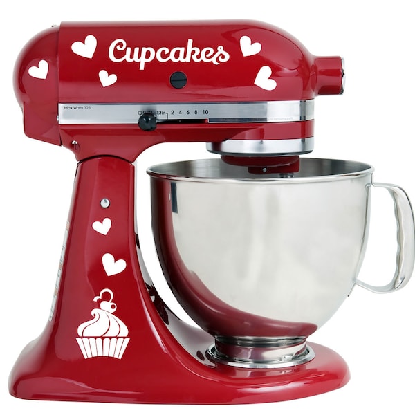 For The Love Of Cupcakes White Kitchenaid Mixer Mixing Machine Decal Art Wrap