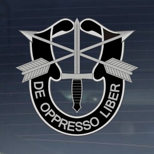 US Army Division - Special Forces Regimental Insignia Reflective Reflective Indoor Outdoor Vinyl Decal - Multiple Sizes available