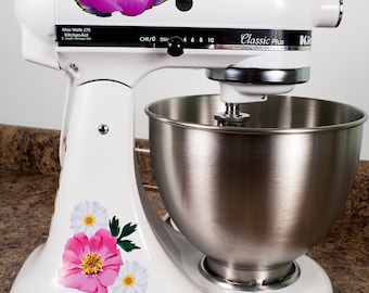 Pretty Garden Flower Kitchenaid Mixer Mixing Machine Decal Art Set