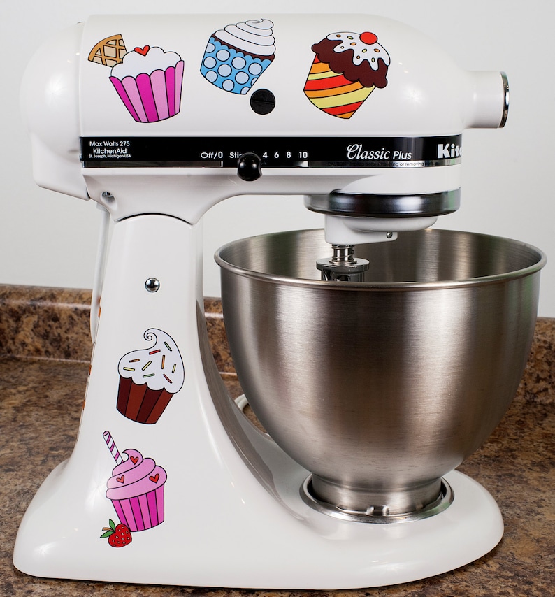 Colorful Cupcakes Kitchenaid Mixer Mixing Machine Decal Art Etsy