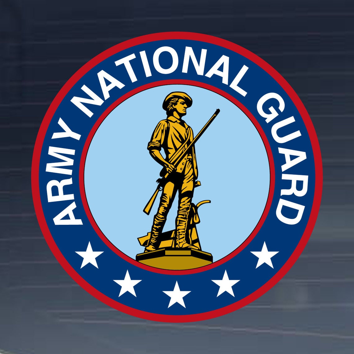 US Army Division Army National Guard Seal Full Color Vinyl Etsy