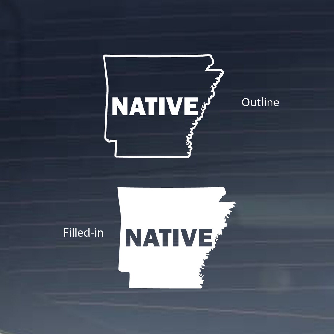 Arkansas Native Sticker Arkansas Native State Shape Vinyl Decal (many Colors and Sizes ...