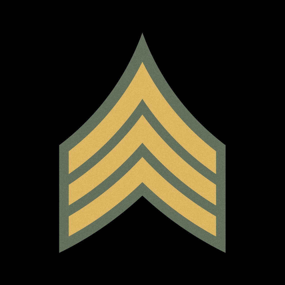 US Army Division - Sergeant E-5 Green Reflective Reflective Indoor ...