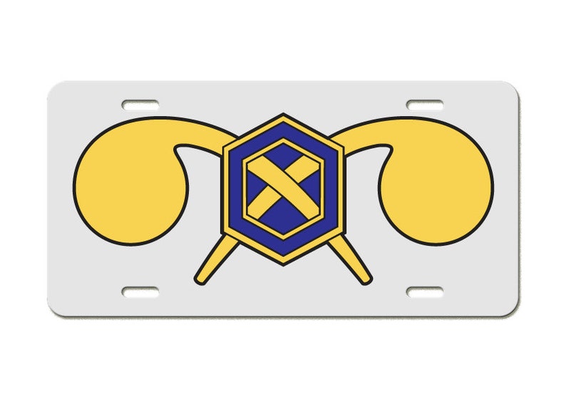 Chemical Corps Emblem Aluminum License Plate US Army Division