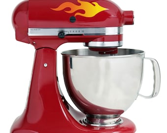 Hot Flames Bakery Kitchenaid Mixer Mixing Machine Decal Art Wrap