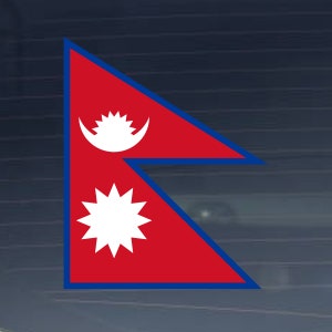 Nepal Flag Decal - Etsy