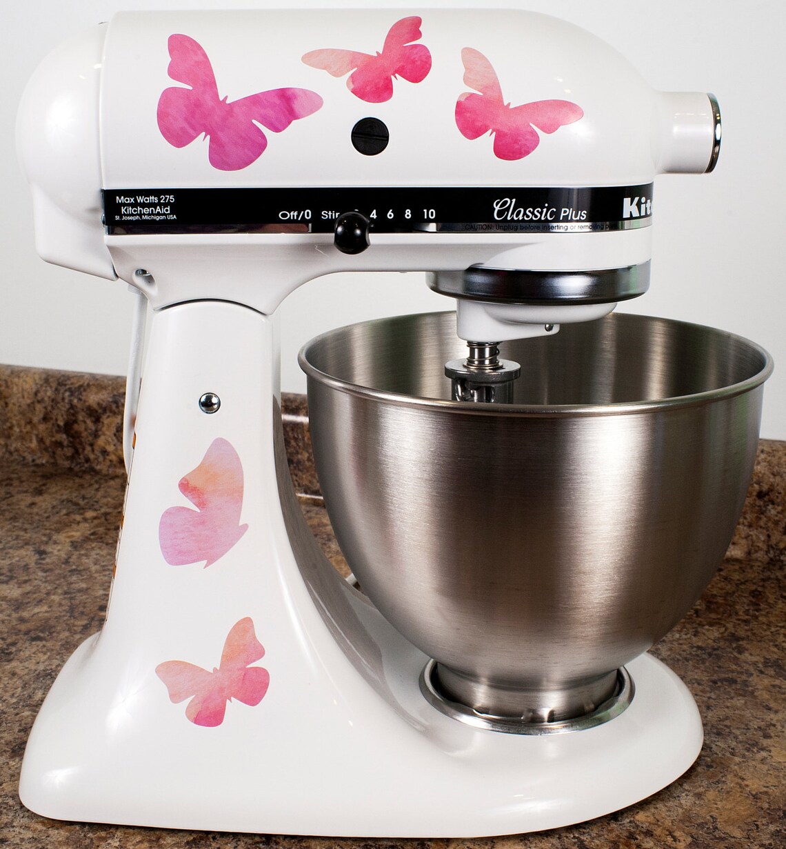 Pretty Pink Butterflies Kitchenaid Mixer Mixing Machine Decal Etsy