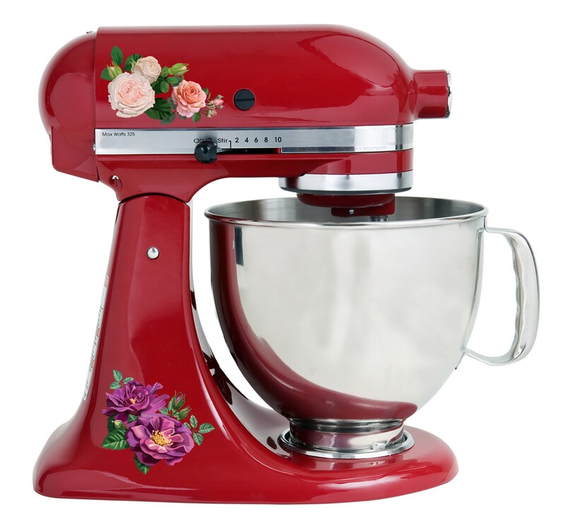 Delicate Garden Rose Kitchenaid Mixer Mixing Machine Decal Art Etsy