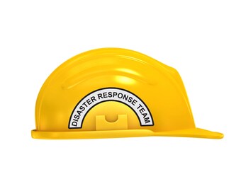 Disaster Response Team Arc Hard Hat Helmet Decal - Indoor Outdoor Vinyl Decal - Multiple Sizes available