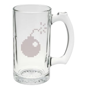 8bit Beer Glass - Etsy