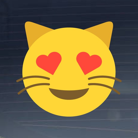 Emoji De Gato Con Ojos De Corazón Amor Por Las Mascotas Con Emoji De