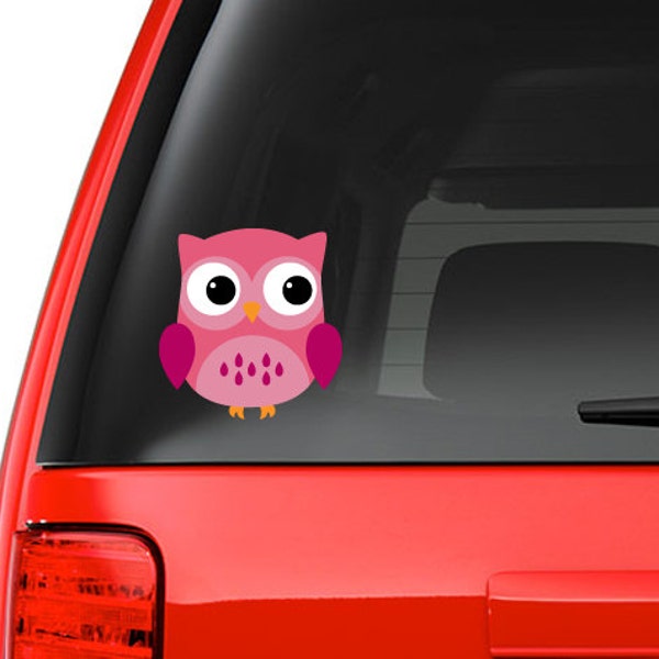 Cute Little Owl # 2 Full Color - Vinyl Decal for Car, Macbook, or Other Laptop (Many sizes available)