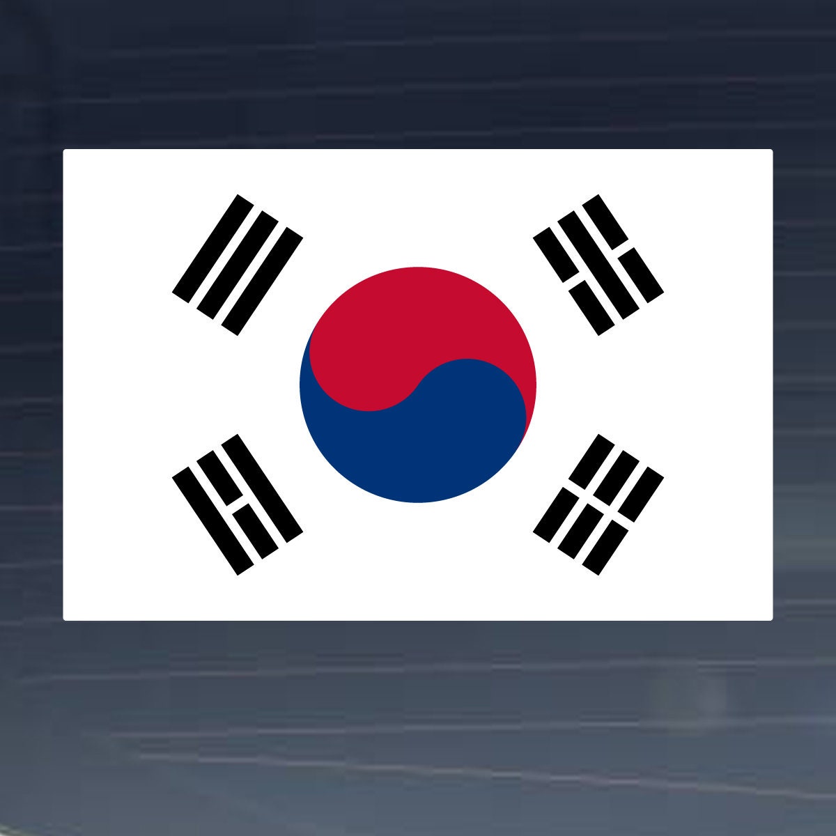Rayd Workshop South Korea Flag Emblem Sticker Decal – Self Adhesive Vinyl, 3.85” X 4.00”