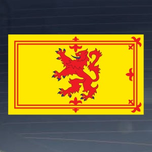 Scotland Rampant Lion Country National Flag Scottish Decal - Full Color Decal Sticker Vinyl for Macbook Laptop or car