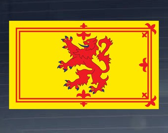 Scotland Rampant Lion Country National Flag Scottish Decal - Full Color Decal Sticker Vinyl for Macbook Laptop or car