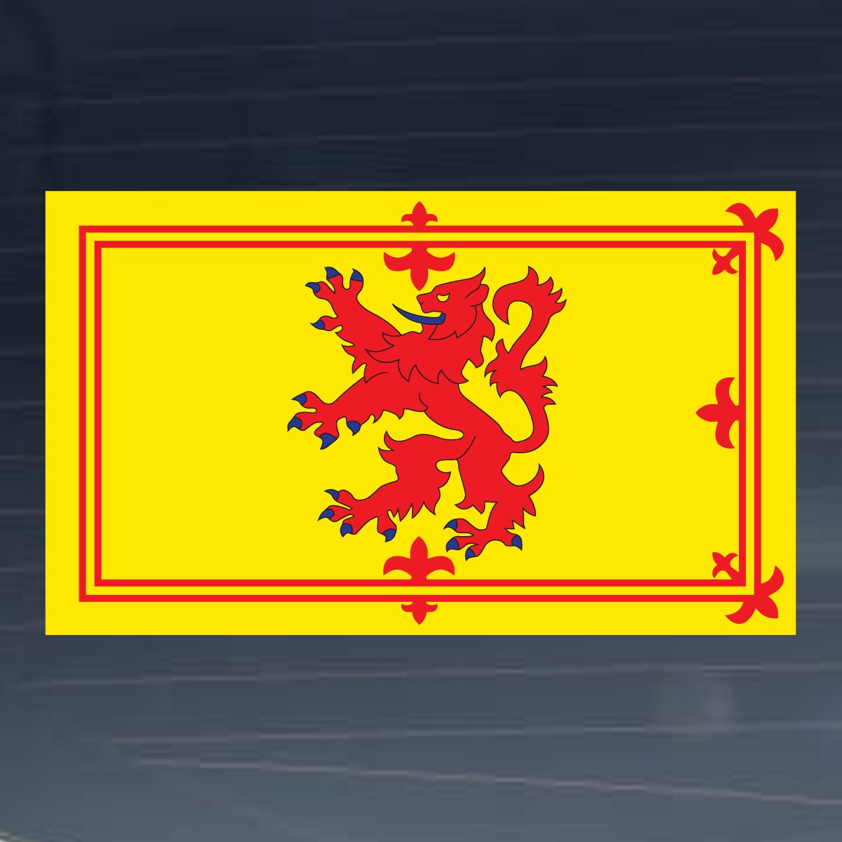 Schottland Lion Rampant Aufkleber – 2 Stück, 7,5x3,8 Cm, Wetterfestes Vinyl