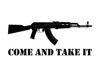 AK 47 Rifle Vinyl Decal - for Cars, Laptops, Sticker, Mirrors, Etc