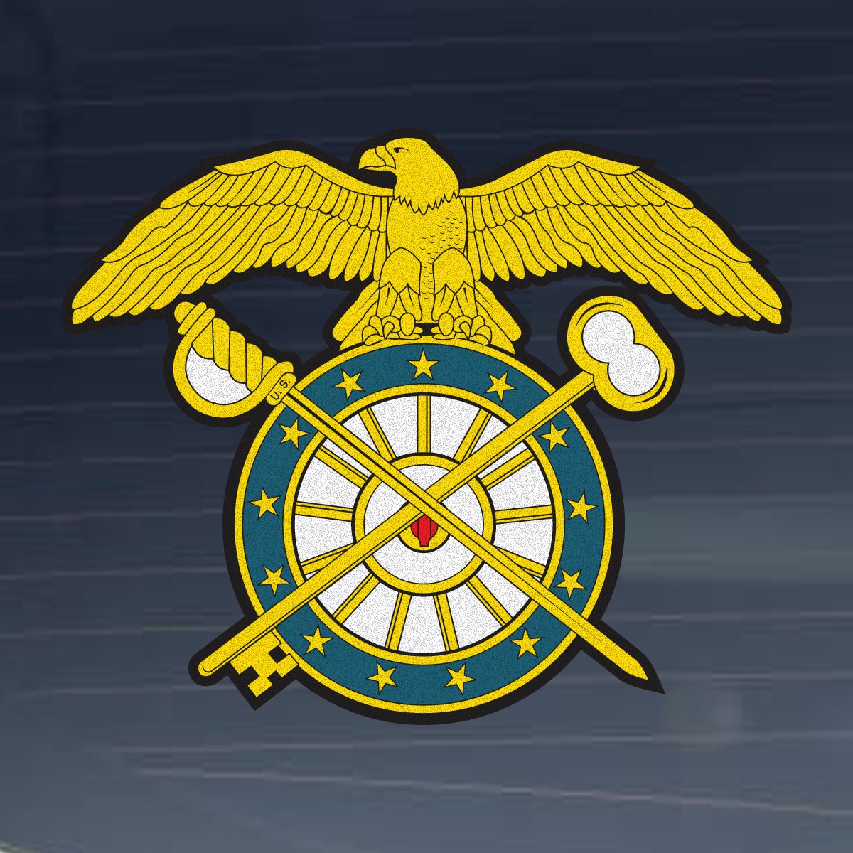 新品アメリカ陸軍省 エンブレム ステンドグラス グラスマスターズ社 アメリカ陸軍省 エンブレム ステンドグラス グラスマスターズ社