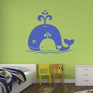 ««Baby dierentuin's! Mama en Baby walvis Vinyl muur sticker