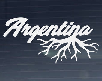 Argentina Roots Hometown Country Pride Vinyl Decal pour voitures, ordinateurs portables, verre et plus encore (de nombreuses couleurs et tailles disponibles)