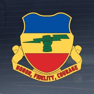 アメリカ陸軍師団 - 第 73 騎兵連隊 DUI フルカラー ビニール デカール 屋内屋外用ビニール デカール - 複数のサイズ