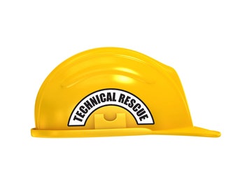 Calcomanía de casco de casco de arco de rescate técnico de emergencia - Calcomanía de vinilo para exteriores interiores - Múltiples tamaños disponibles