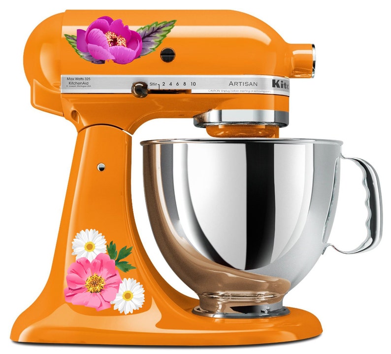 Pretty Garden Flower Kitchenaid Mixer Mixing Machine Decal Art Etsy