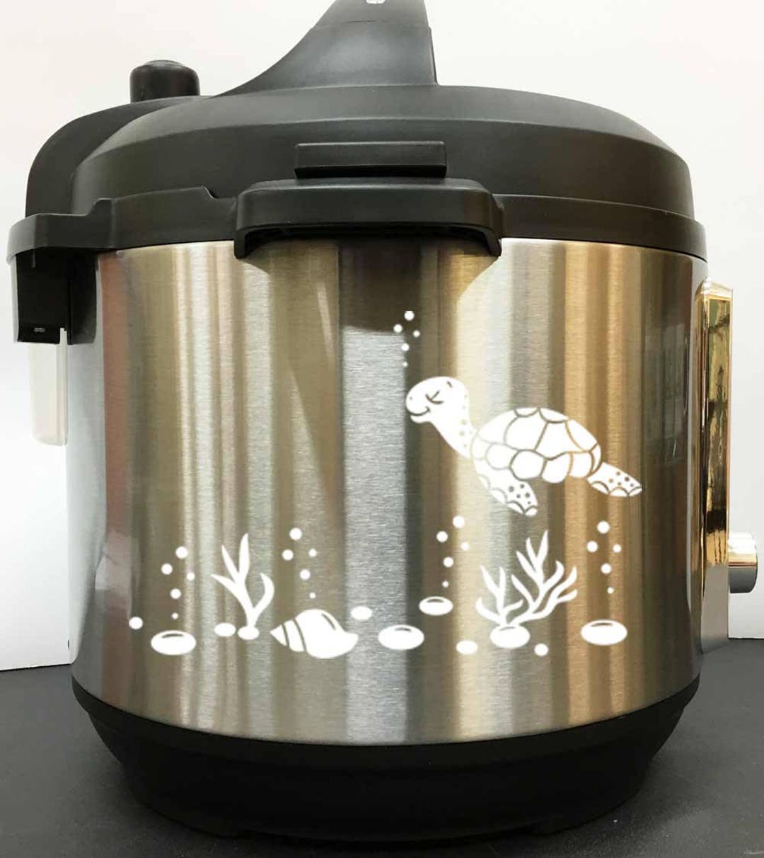 Sea Turtle and Shells - Vinyl Decal Sticker for Instant Pot Instapot ...