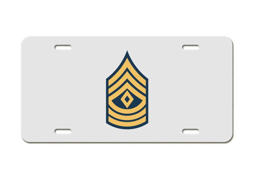 US Army Rank First Sergeant E8 Aluminum License Plate Etsy