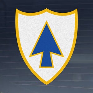 アメリカ陸軍師団 - 第 26 歩兵連隊反射屋内屋外ビニール デカール - 複数のサイズがあります