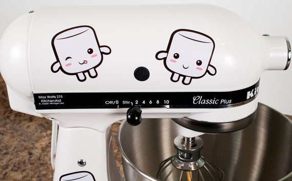 Tasty Marshmallows Kitchenaid Mixer Mixing Machine Decal Art Wrap Stickers