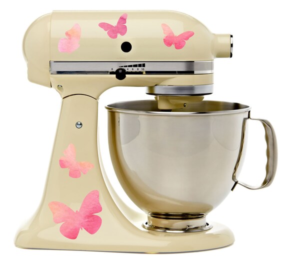 Pretty Pink Butterflies Kitchenaid Mixer Mixing Machine Decal Art