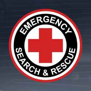 Emergency Search and Rescue - Indoor Outdoor Vinyl Decal - Multiple Sizes available