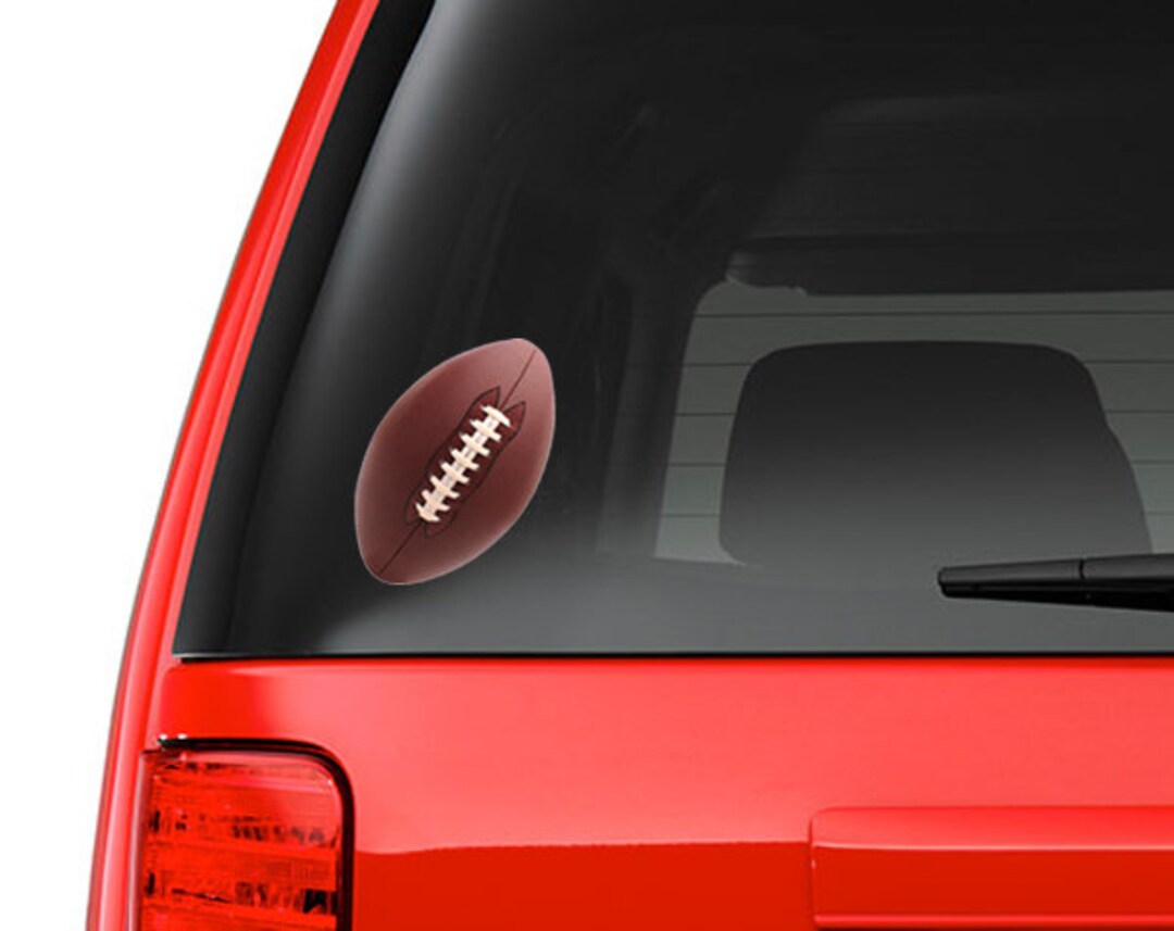 Football Sports Fan Full Color - Vinyl Decal for Car, Macbook, or Other ...
