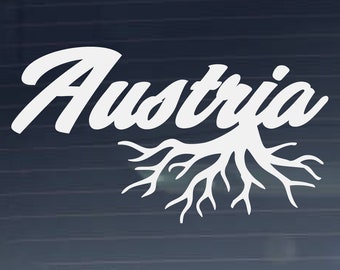Austria Roots Hometown Country Pride Vinyl Decal for Cars, Laptops, Glass, and more (Many Colors and Sizes Available)