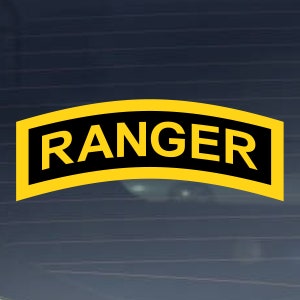 US Army Division - Ranger Tab Full Color Vinyl Decal Indoor Outdoor ...