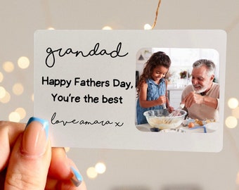 Personalised Photo Wallet Card, Grandad Gifts, Fathers Day Gift, Gift For Him, Wallet Cards, Grandpa Gifts, Grandad Gift, Custom Gifts
