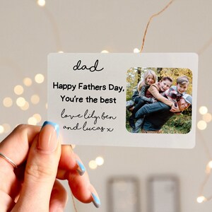 Regalos personalizados para el Día del Padre, Tarjeta de billetera con foto, Primer Día del Padre, Regalo para él, Regalos para papá, Regalo para papá, Tarjetas de billetera, Regalos personalizados
