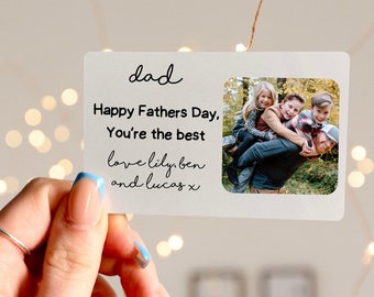 Personalised Fathers Day Gifts, Photo Wallet Card, First Fathers Day, Gift For Him, Gifts For Dad, Gift For Dad, Wallet Cards, Custom Gifts