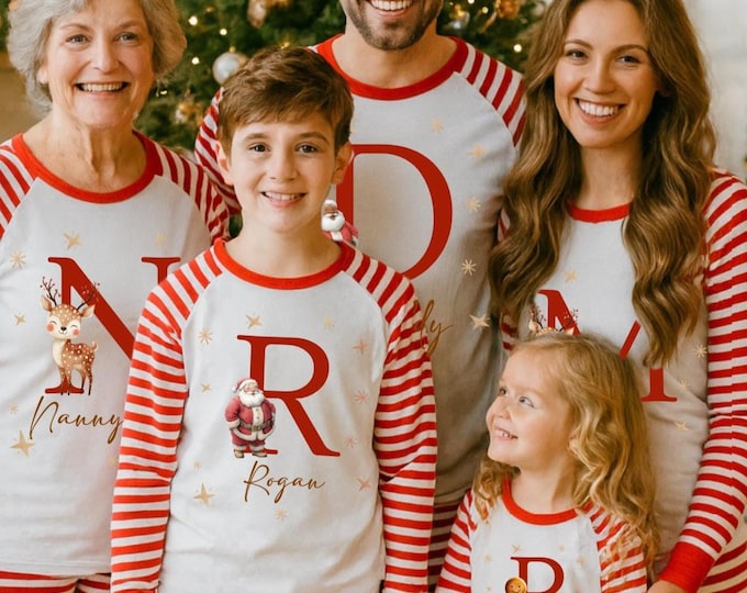 Matching Santa Pyjamas – Family Christmas PJs – Santa Claus Matching Pyjamas for Kids & Adults – Holiday Xmas Eve Outfits