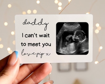 Personalised Baby Scan Wallet Card, Gift For Him, Fathers Day Gift, Gifts For Dad, Dad To Be, New Dad Gift, Dad Gifts, Wallet Photo Card