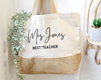 Personalised Tote Bag, Teacher Gift, Thank You Teacher, Thank You Gift, Personalised Teacher Gift, Gift For Her, Personalised Gifts