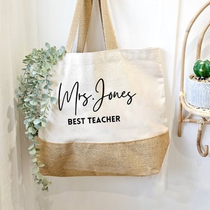 Personalised Tote Bag, Teacher Gift, Thank You Teacher, Thank You Gift, Personalised Teacher Gift, Gift For Her, Personalised Gifts