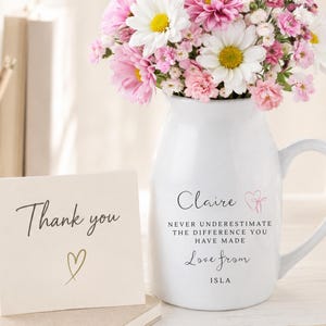 Personalised Retirement Gift, Custom Pen Pot, Pencil Holder, Desk Tidy or Flower Vase, Leaving Gift for Retiring Colleague
