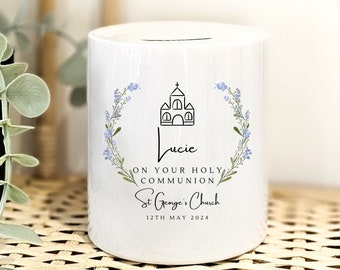 Personalised Holy Communion Gift, Money Box, Gift For Her, Gift For Him, First Holy Communion, Ceramic Money Box, Gifts For Kids, Kids Gifts