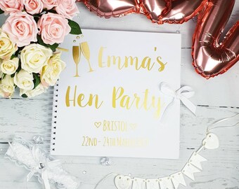 Bridal Shower, Bachelorette Party, Hen Party Gift, Personalised Scrapbook, Hen Photo Album, Gift for Bride, Hen Do Book