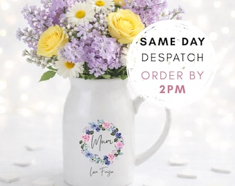 Mothers Day Personalised Vase Gift,Birthday Gift for Mum , Grandparents Gift, Nan Gift, Gift for mum, Mothers Day Custom vase, Gift For Her