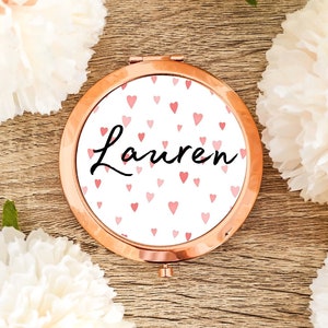 Personalised Compact Mirror, Anniversary Gifts, Gift For Her, Mirror, Personalised Gift, Birthday Day Gift, Girlfriend Gift, Personalized