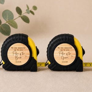 Personalised Tape Measure Gift For Father Of The Groom Or Father Of Bride, Makes Special Birthday Gift For Dad, Wedding Gifts,Wedding Favor,