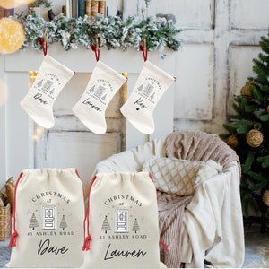 Personalised Christmas Stocking, Christmas Gifts, Family Gifts, Christmas Decor, Christmas Sack, Christmas At Decorations, Family Stockings